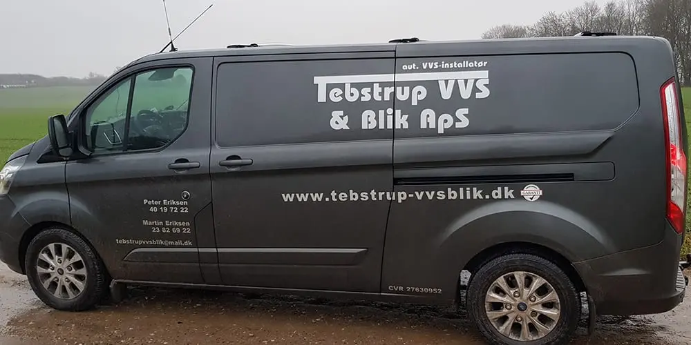 Servicebil fra Tebstrup VVS & Blik — vi kører ud til opgaven